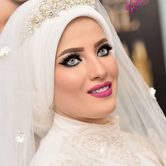 لفات الحجاب للعرايس,لفات طرح ومكياج للعرايس 2021